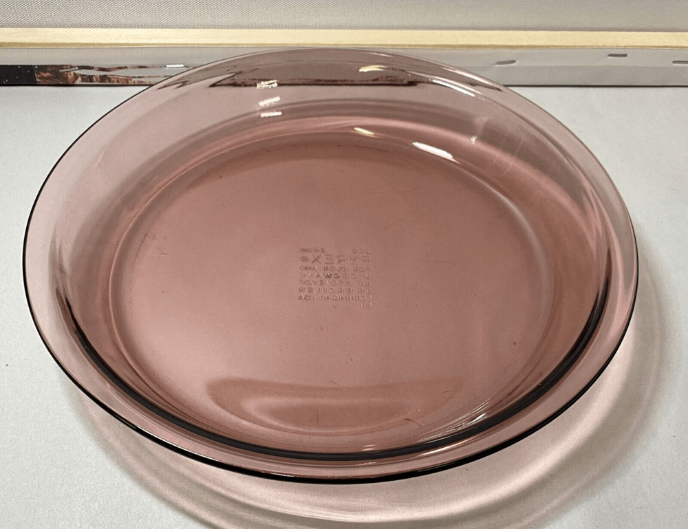 Vintage Pyrex Cranberry Purple Glass #209 Pie Plate Dish 9.75” (II)